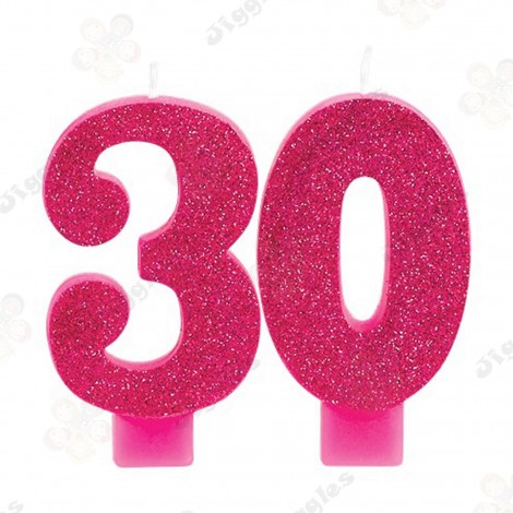 30th Pink & Gold Milestone Candle