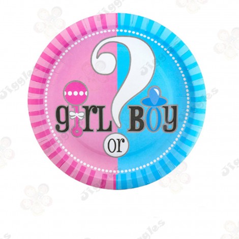 Boy or Girl? Gender Reveal Plates
