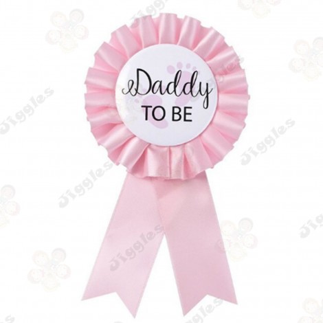 Daddy To Be Badge Pink