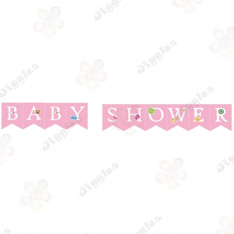 Baby Shower Banner Pink
