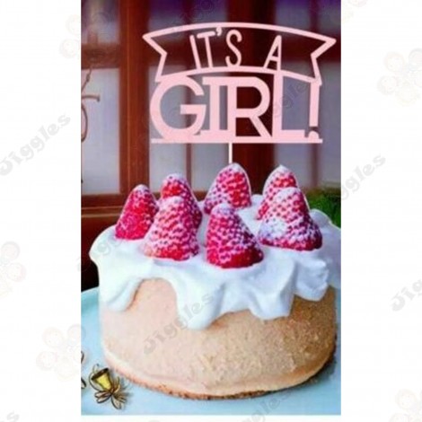 It's A Girl Cake Topper 