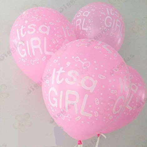 It's A Girl Latex Balloon Pink