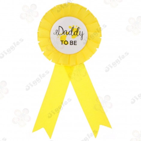 Daddy To Be Badge Yellow