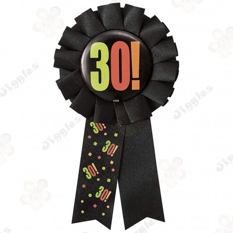 30 Badge with Rosette