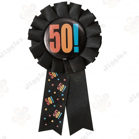 50 Badge with Rosette