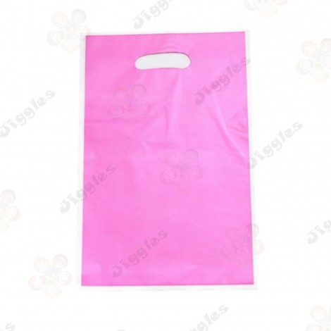 Hot Pink Plastic Loot Bags