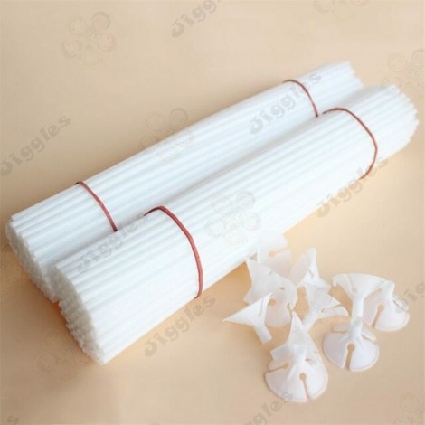 Balloon Stick with Cup - White