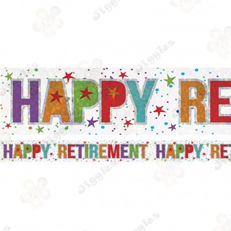 Happy Retirement Foil Banner 