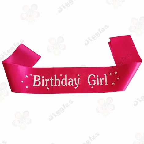 Birthday Girl Sash Pink