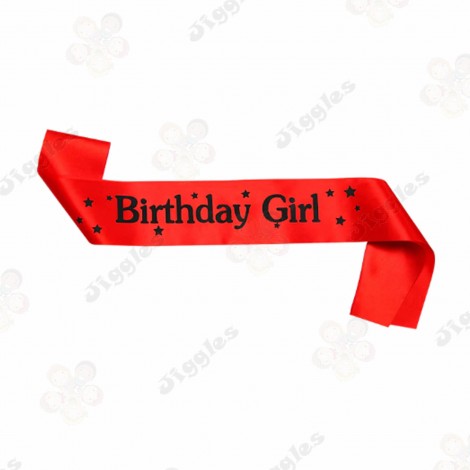 Birthday Girl Sash Red