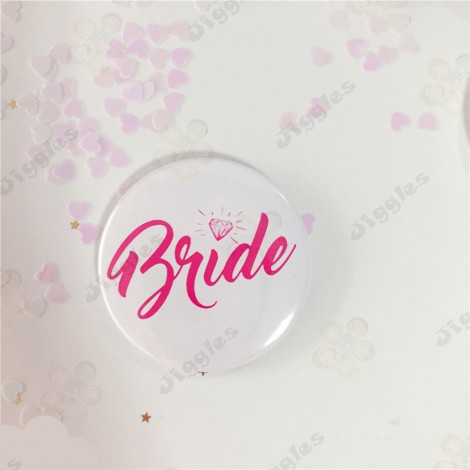 Bride To Be Badge White