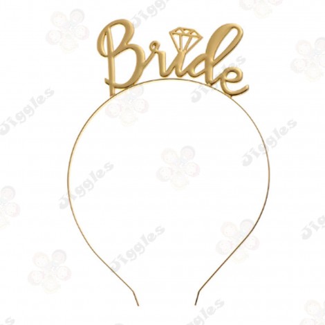 Bride Headband Gold