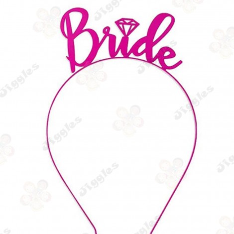 Bride Headband Hot Pink