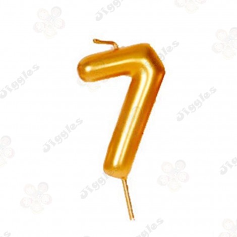 Gold Number 7 Candle 