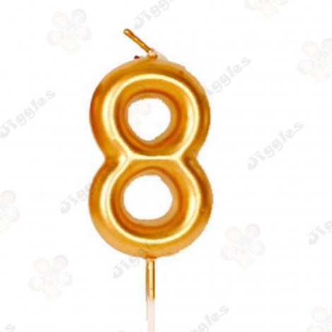 Gold Number 7 Candle 