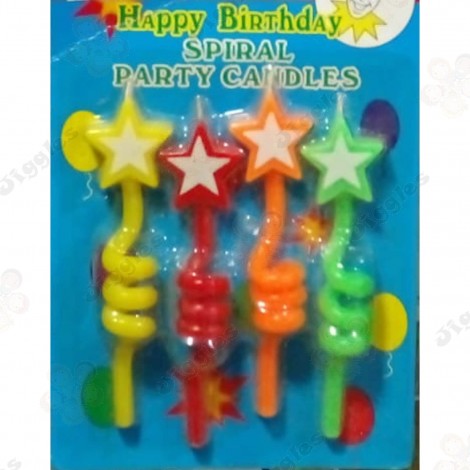 Coil Candles With Star 