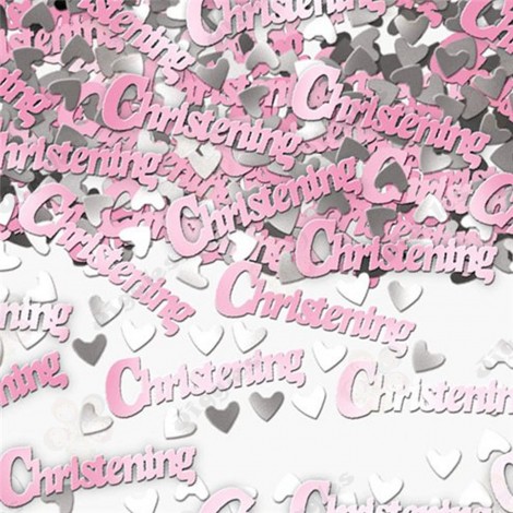 Christening Table Confetti Pink