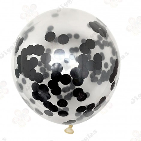 Confetti Balloon Black 12"