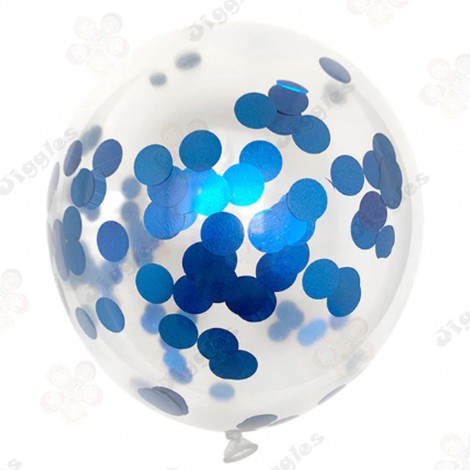 Confetti Balloon Blue 12"