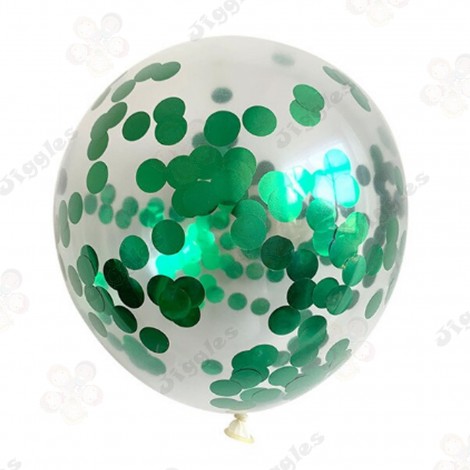Confetti Balloon Green 12"