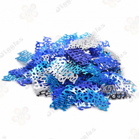 Happy Birthday Blue / Silver Mix Table Confetti
