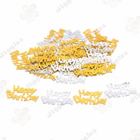Happy Birthday Gold / Silver Mix  Table Confetti