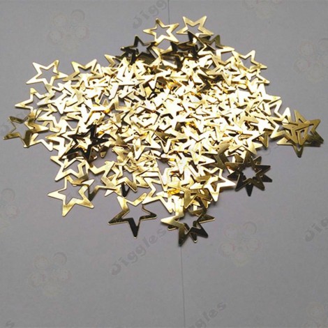 Table Confetti  Gold Hollow Stars 