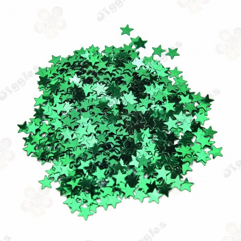 Table Confetti Green Stars