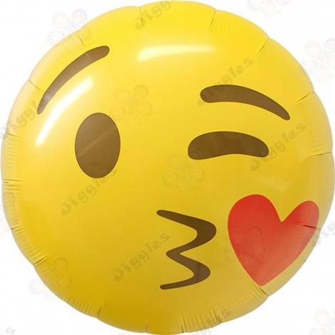 Kissy Face Emoji Foil Balloon