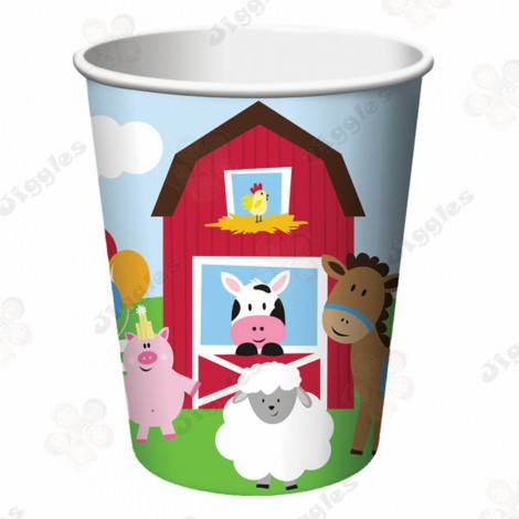 Barnyard Farm Animals Paper Cups