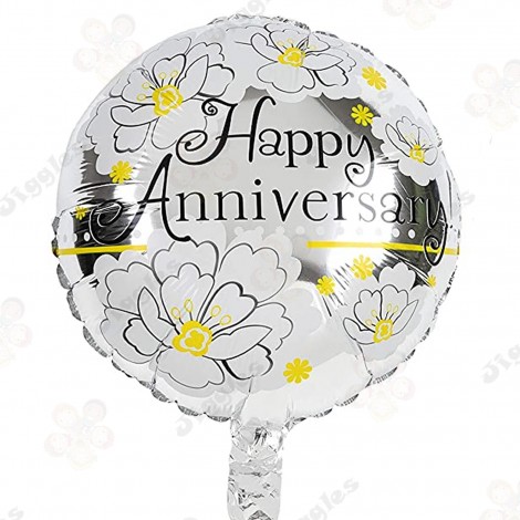 Anniversary Foil Balloon Silver
