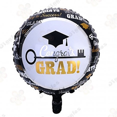 Congrats Grad Foil Balloon Silver