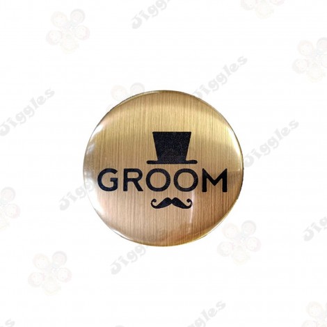 Groom Badge Gold