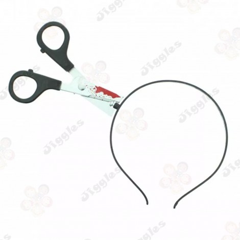 Bloody Scissors Through Head Headband