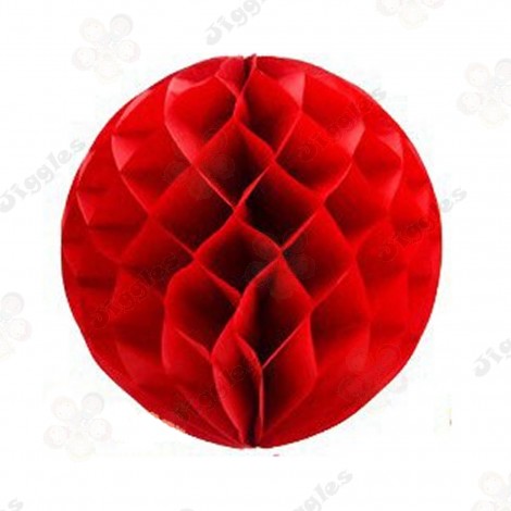 Red Honeycomb Ball Decoration 15cm