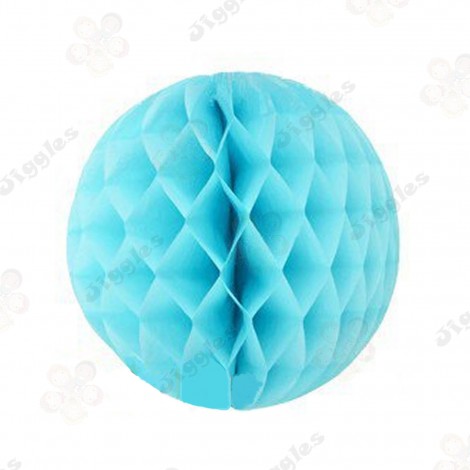 Light Blue Honeycomb Ball Decoration 15cm