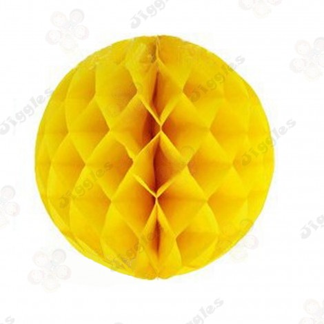 Yellow Honeycomb Ball Decoration 15cm