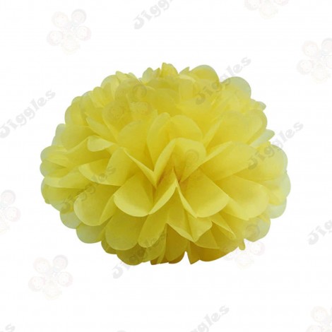 Yellow 8" Tissue Pom Poms