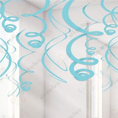 Pastel Blue Swirls Decoration