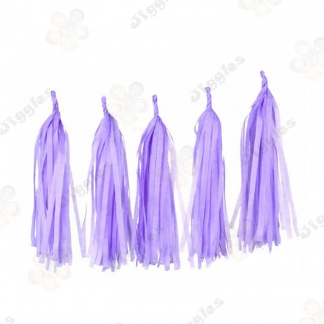 Purple Tissue Paper Tassels 