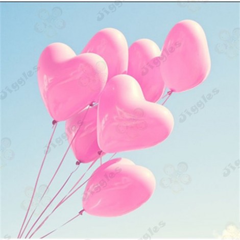 Pink Heart Matte Balloons 12inch