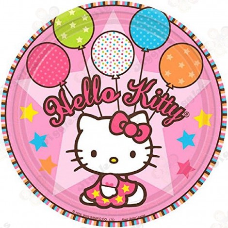 Hello Kitty Balloon Paper Plates