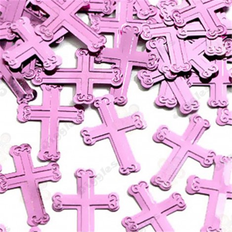 Pink Cross Table Confetti 