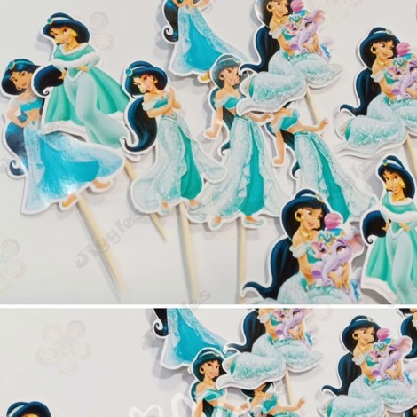 Princess Jasmine Cupcake Topper