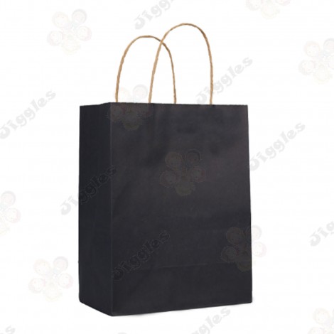 Black Kraft Paper Medium Bag