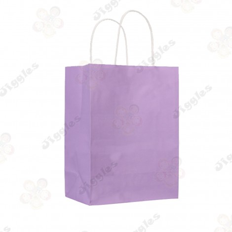 Lilac White Kraft Paper Medium Bag