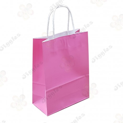 Pink Kraft Paper Medium Bag