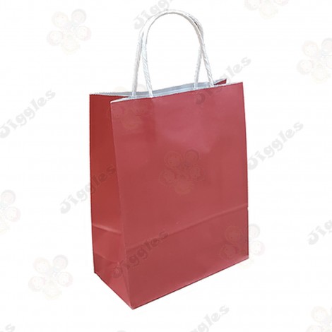 Red Kraft Paper Medium Bag
