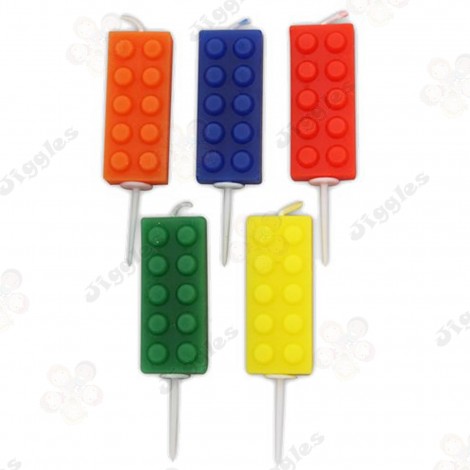 Lego-Style Block Candles On Picks