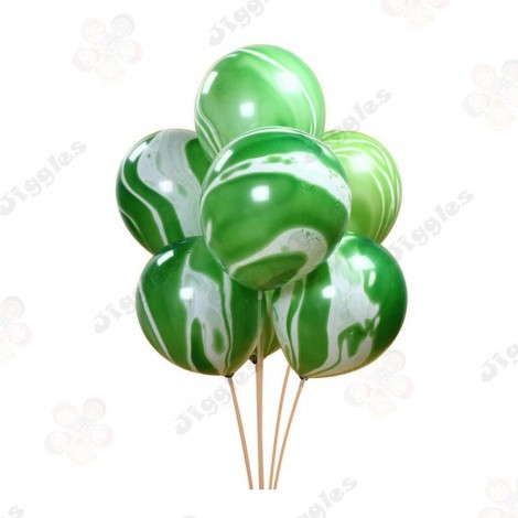 Marble Balloon Green 12"